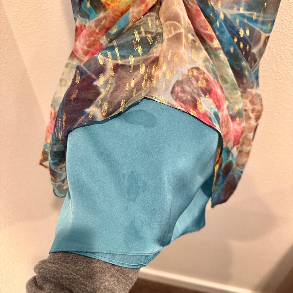 Nicole Miller Strapless Multicolor Abstract Print Dress - Picture 4 of 8